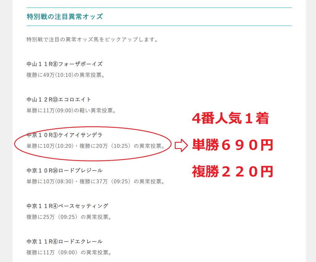 ギャン当てフォーメーションが対象レース１つ目の特別戦で馬連的中！