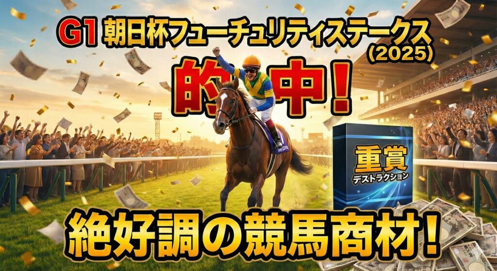 朝日杯フューチュリティステークス（G1）を的中させた競馬商材